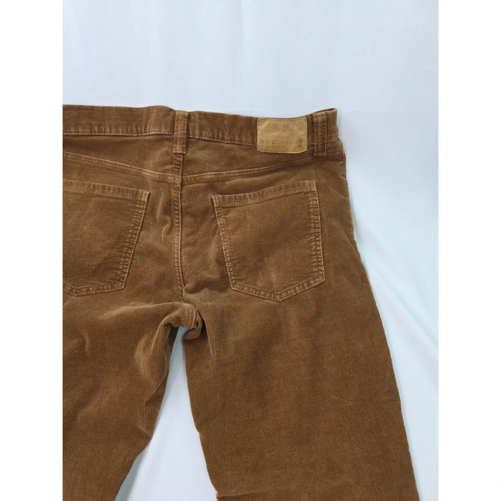 Mutual Weave Mens Slim Fit Brown‎ Corduroy Pants Size 34x32